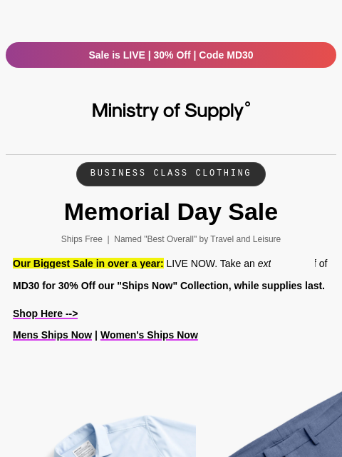 ministryofsupply newsletter: Today is the Day.
