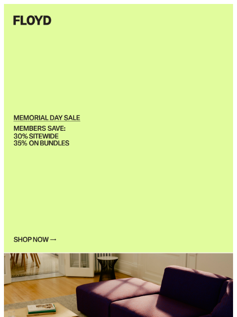 floydhome newsletter: Enjoy sitewide savings