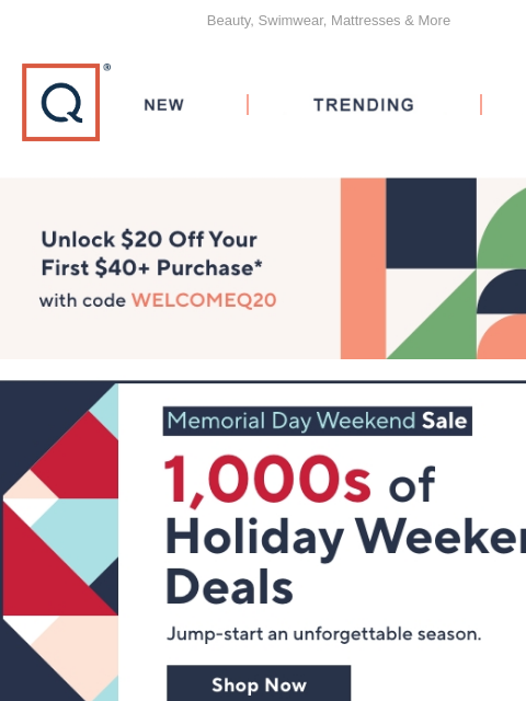 Beauty, Swimwear, Mattresses & More QVC New TRENDING DEALS Unlock $20 off Your First Purchase Memorial Day Sale Buy Now Buy Now Gemstones Gemstones IT Cosmetics CC+ Cream SPF 50 Foundation with