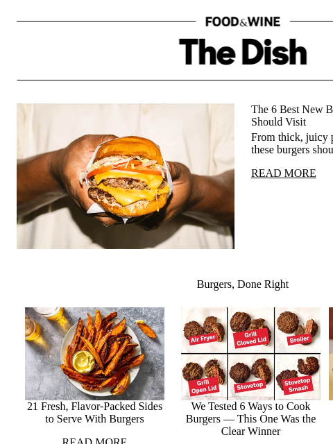foodandwine newsletter: The 6 Best New Burger Spots in the US You Should V...