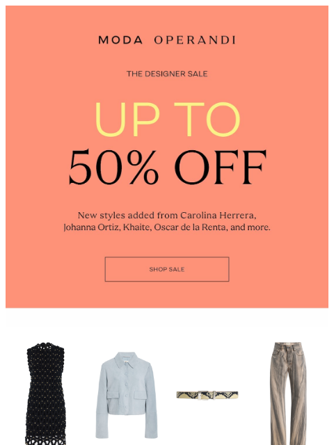 modaoperandi newsletter: SALE: New styles added