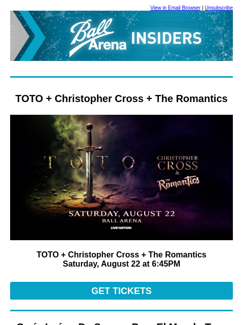 kroenkeentertainment newsletter: Your Next Night Out Starts Here 🎟️
