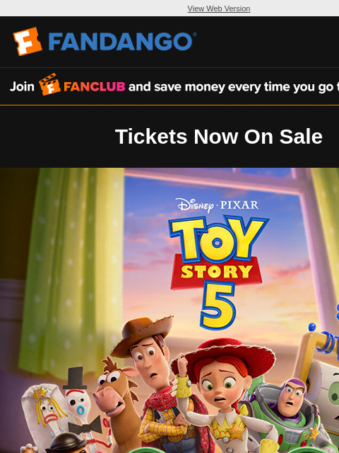 fandango newsletter: Toy Story 5 | Get Tickets