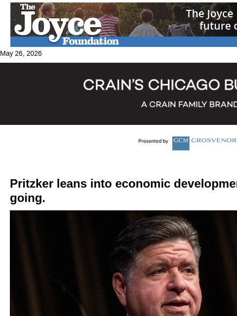 crainalerts newsletter: Pritzker's economic scorecard