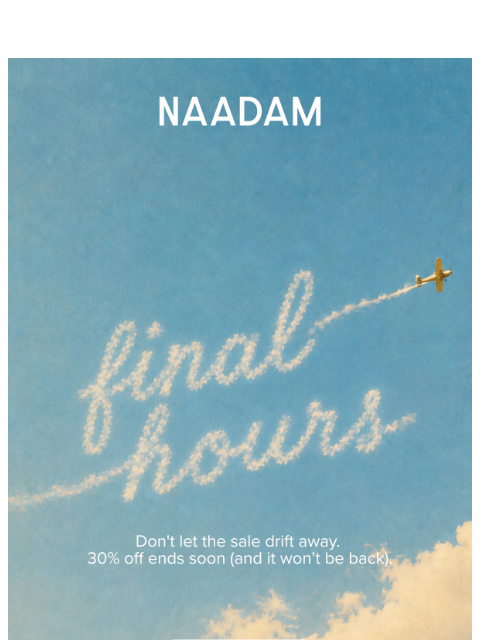 naadam newsletter: Ends today: The Long Weekend Sale