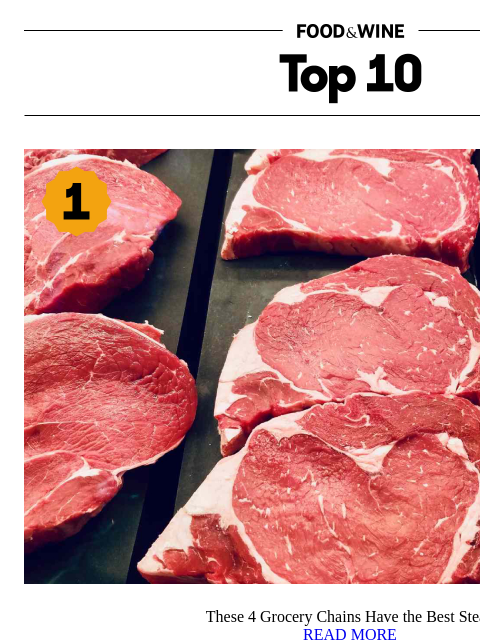 foodandwine newsletter: These 4 Grocery Chains Have the Best Steak