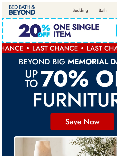 bedbathandbeyond newsletter: Furniture deals this good won’t last