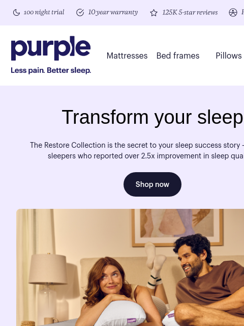 purple newsletter: Wait—sleep quality improved by HOW much?!