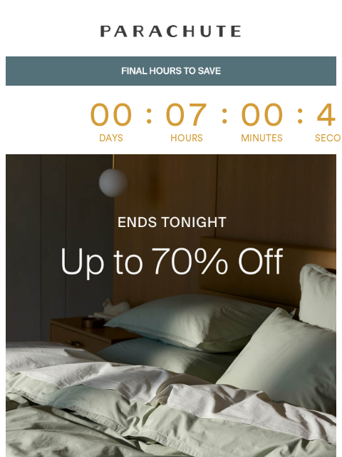 parachutehome newsletter: 5 Hours Left