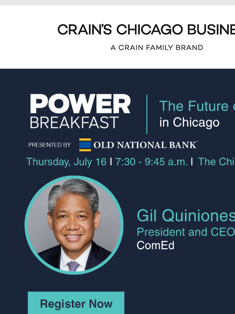 crainliveevents newsletter: What business leaders should know about Chicago’s ...
