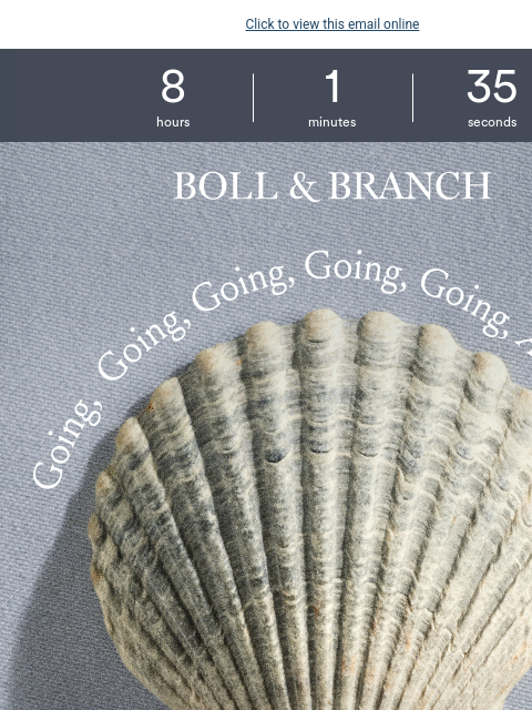 bollandbranch newsletter: Going…going…20% off + free gift 