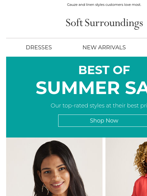 softsurroundings newsletter: Best-Selling Tops on Sale