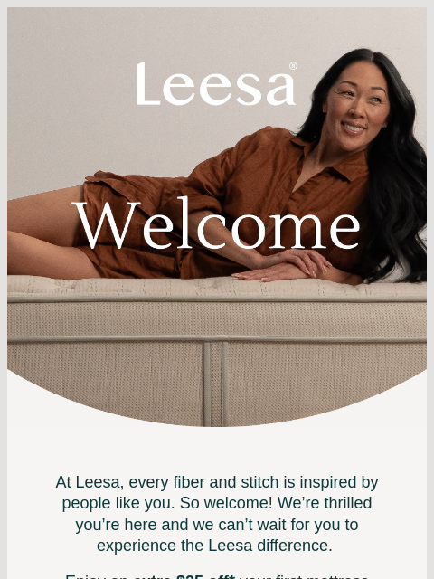 leesasleep newsletter: Welcome to Leesa!