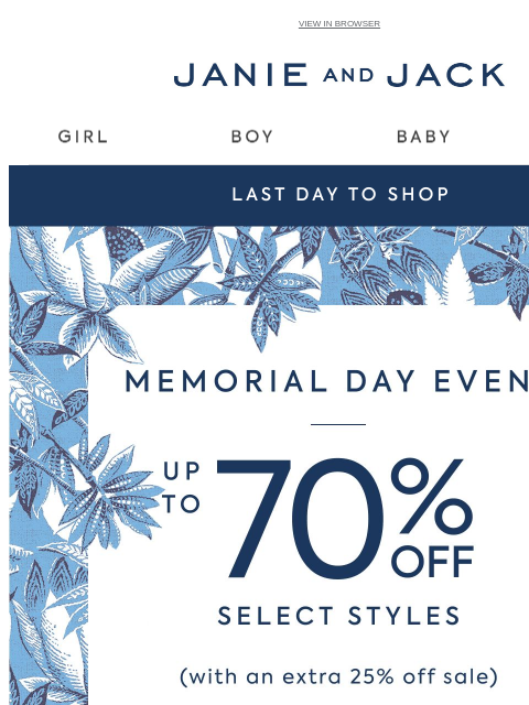 janieandjack newsletter: ⌛Final hours to shop…
