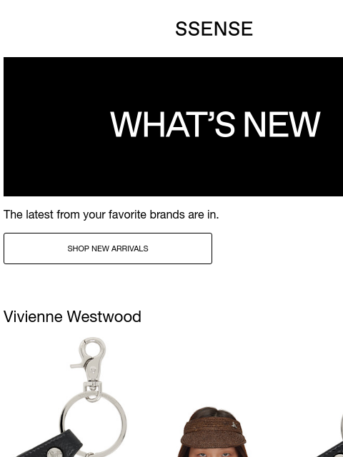 ssense newsletter: New Arrivals from Vivienne Westwood, JACQUEMUS, an...