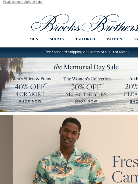 brooksbrothers newsletter: 𝐄𝐧𝐝𝐬 𝐭𝐨𝐦𝐨𝐫𝐫𝐨𝐰: Up to 40% off short-sle...