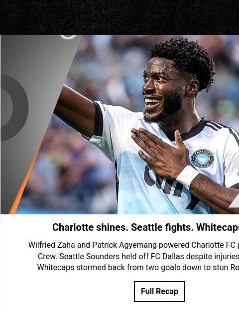 Late goals and big wins shook up Matchday 15 and the latest Power Rankings. MLS Full Recap Charlotte shines. Seattle fights. Whitecaps rally. Wilfried Zaha and Patrick Agyemang powered Charlotte FC