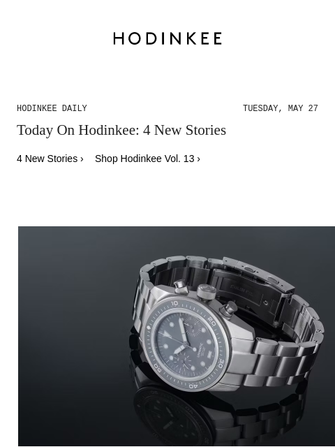 Today on Hodinkee... Introducing: Unimatic And Henry Singer Announce The Mechanical Modello Tre U3S-HS | Hodinkee Daily – Tuesday, May 27 | Today On Hodinkee: 4 New Stories 4 New Stories › Shop