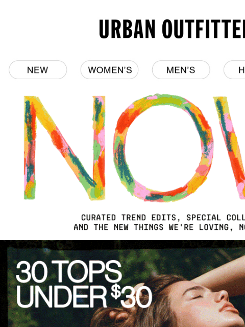urbanoutfitters newsletter: Trending@UO · 30 Tops Under $30