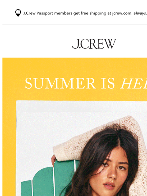 jcrew newsletter: The summer collection is here ☀️🦞