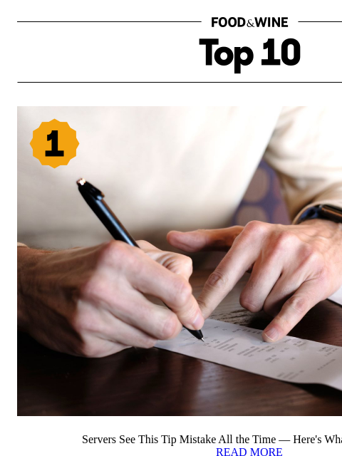 foodandwine newsletter: Servers See This Tip Mistake All the Time
