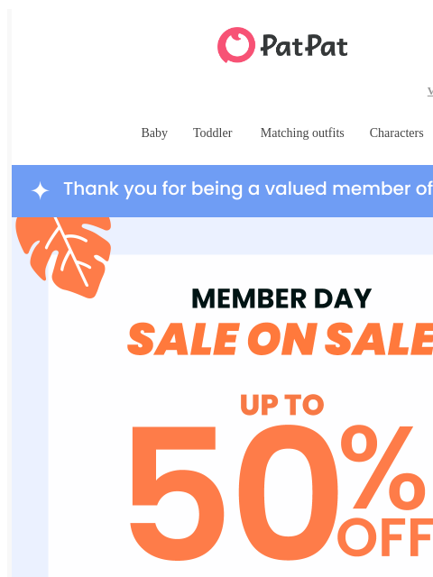 patpat newsletter: It's Wed-DEAL-sday 🛍️ Member Day is here 