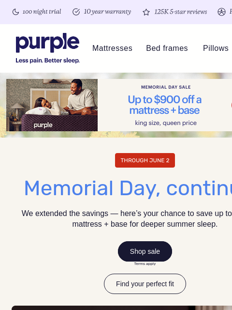purple newsletter: Good news: sale extended