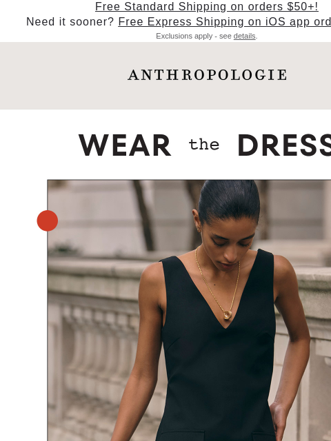 anthropologie newsletter: Wear the (Minimalist) Dress