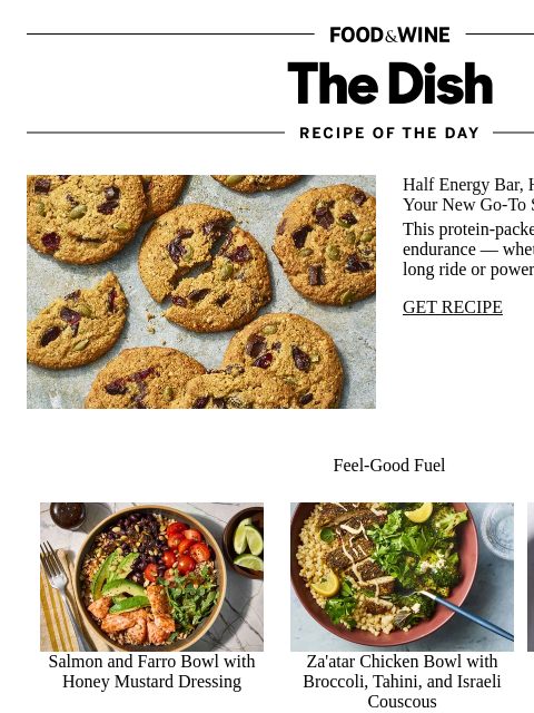 foodandwine newsletter: Power Cookies