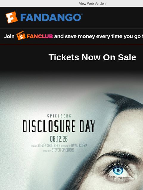 fandango newsletter: Disclosure Day | Get Tickets