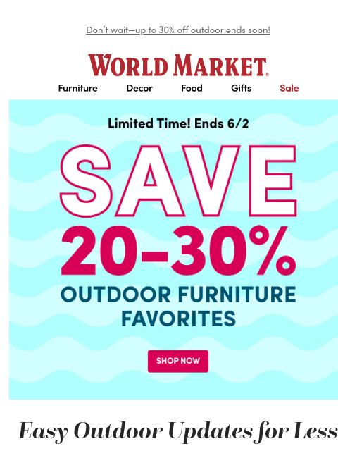 Don't wait—up to 30% off outdoor ends soon! ‌ ‌ ‌ ‌ ‌ ‌ ‌ ‌ ‌ ‌ ‌ ‌ ‌ ‌ ‌ ‌ ‌ ‌ ‌ ‌ ‌ ‌ ‌ ‌ ‌ ‌ ‌ ‌ ‌ ‌ ‌ ‌ ‌ ‌ ‌ ‌ ‌ ‌ ‌ ‌ ‌ ‌ ‌ ‌ ‌ ‌ ‌ ‌ ‌ ‌ ‌ ‌ ‌ ‌ ‌ ‌ ‌ ‌ ‌ ‌ ‌ ‌ ‌ ‌ ‌ ‌ ‌ ‌ ‌ ‌ ‌ ‌ ‌ ‌ ‌ ‌ ‌