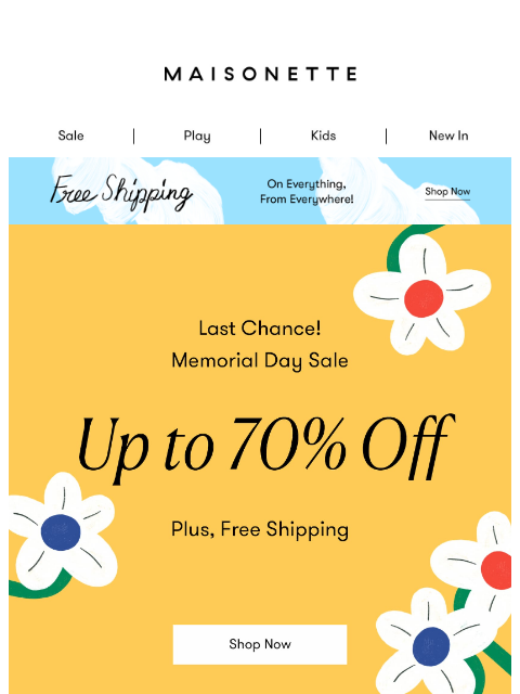 Final day to shop our Memorial Day markdowns for baby, littles & you. ͏ ͏ ͏ ͏ ͏ ͏ ͏ ͏ ͏ ͏ ͏ ͏ ͏ ͏ ͏ ͏ ͏ ͏ ͏ ͏ ͏ ͏ ͏ ͏ ͏ ͏ ͏ ͏ ͏ ͏ ͏ ͏ ͏ ͏ ͏ ͏ ͏ ͏ ͏ ͏ ͏ ͏ ͏ ͏ ͏ ͏ ͏ ͏ ͏ ͏ ͏ ͏ ͏ ͏ ͏ ͏ ͏ ͏ ͏ ͏ ͏ ͏ ͏ ͏