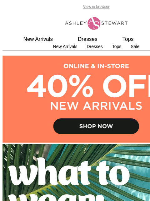 ashleystewart newsletter: Your long weekend = styled  🙌