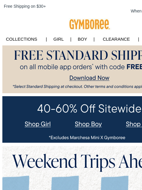 gymboree newsletter: 40–60% Off Sitewide — Save on Summer Styles Made f...