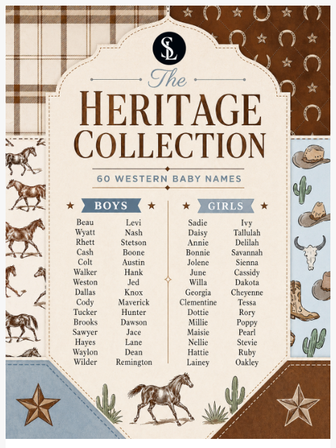 spearmintlove newsletter: 60 Western Baby Names Inside 🤠