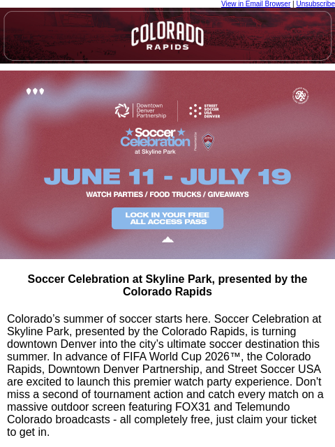 thecoloradorapids newsletter: The summer of soccer is almost here!