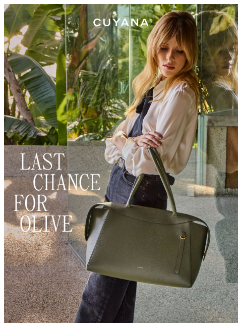 cuyana newsletter: Nearly Gone: Forma Bowler in Olive