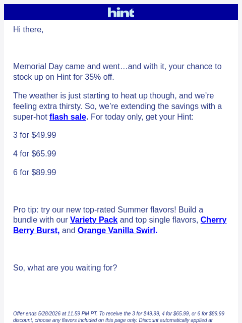drinkhint newsletter: This sale will be gone in a flash...