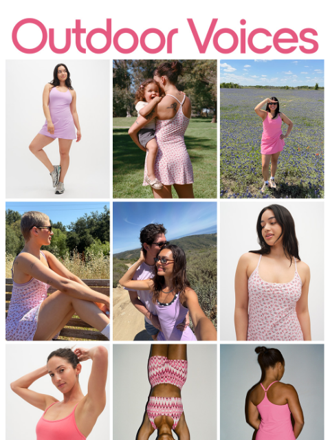 outdoorvoices newsletter: YOUR SUMMER COLOR CRUSH​