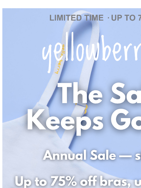yellowberrycompany newsletter: Our Annual Sale Continues