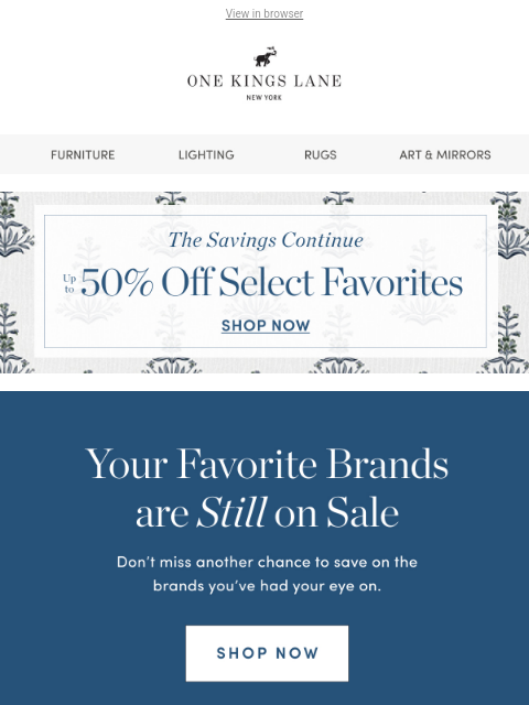 onekingslane newsletter: Tommy Bahama, Barclay Butera & Currey & Company — ...