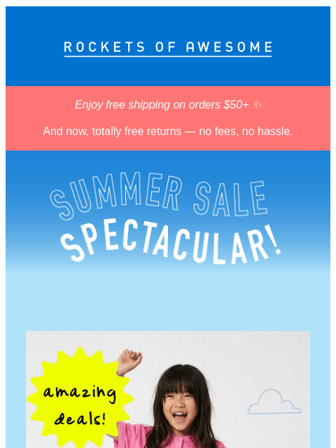 rocketsofawesome newsletter: Sunshine, Prints & 25% OFF 🌈
