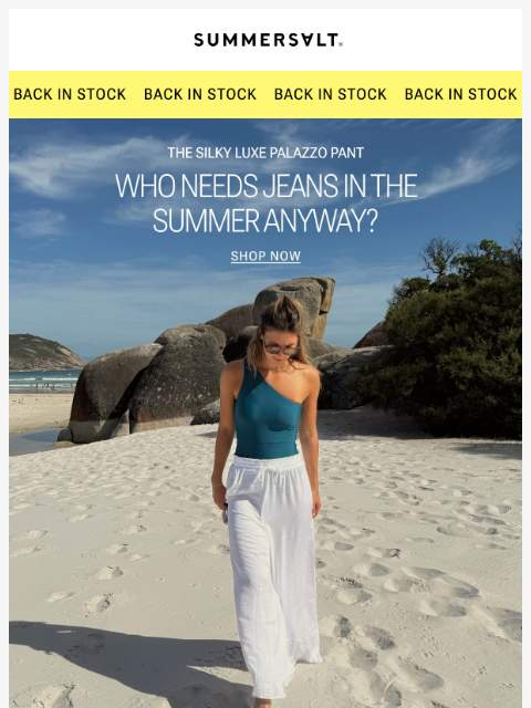 summersalt newsletter: Back in Stock & Reserved for Y-O-U
