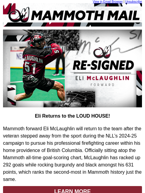 thecoloradomammoth newsletter: 🦣 McLaughlin is Back!