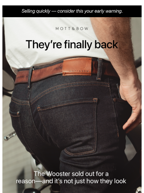 mottandbow newsletter: The jeans that sold out.
