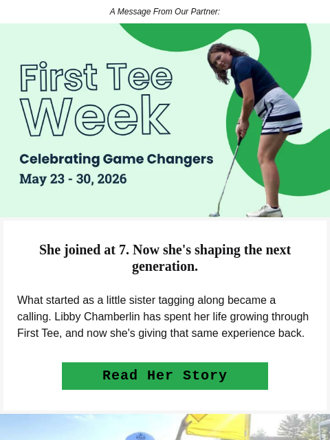 golfdigest newsletter: First Tee Week: Celebrating the "unsung" heroes of...