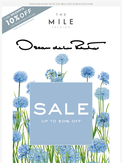 orchardmile newsletter: Oscar de la Renta - 50% off Pre-Spring 2026