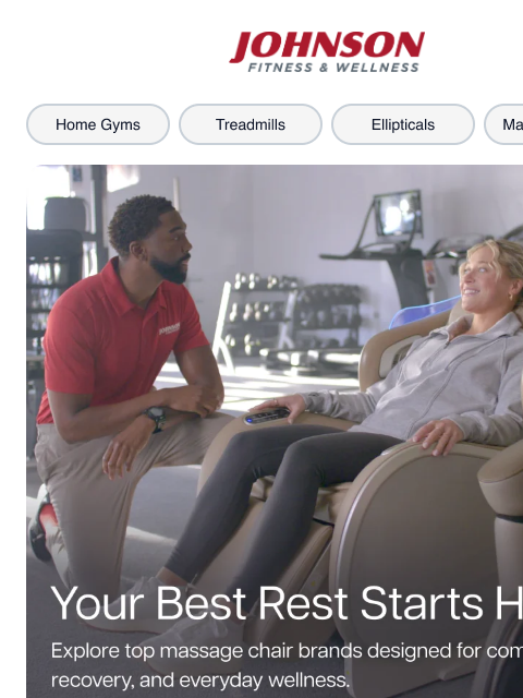 johnsonfit newsletter: BIG Savings on Premium Massage Chairs
