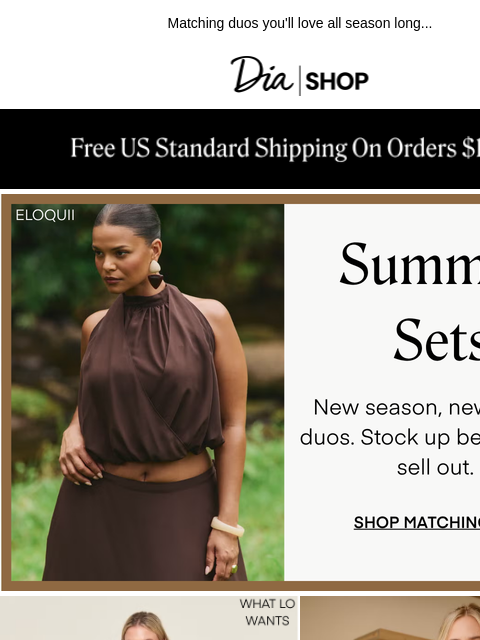dia newsletter: Chic Summer Sets 💌​