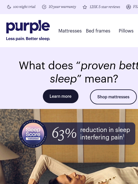 purple newsletter: Better sleep for up to $900 off (no catch)